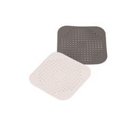 Neel Blue 2pcs Silicone Drain Cover Hair Catcher Suction Cup Sink Stainer - White & Grey Neel Blue Multicolor
