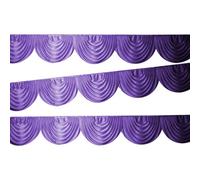 Neel Blue 3 Metres Swag Curtain Ice Silk Detachable Backdrop Swag, Purple