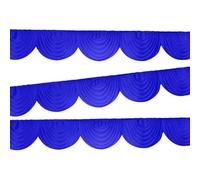 Neel Blue 3 Metres Swag Curtain Ice Silk Detachable Backdrop Swag, Royal Blue