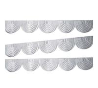 Neel Blue 3 Metres Swag Curtain Ice Silk Detachable Backdrop Swag, Silver