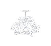 Neel Blue 3 Tier Metal Cupcake Stand, Cupcake Holder in Silver Neel Blue Silver