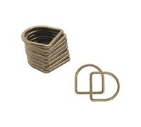 Neel Blue 30mm Welded Metal D Ring Buckle For Purse, Pet Collars, Webbing Strap, Bronze - 10Pcs