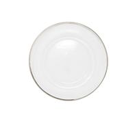 Neel Blue 33cm Acrylic Charger Plate with Trim Edge for Dinner Table Decoration in Silver Neel Blue Silver