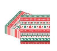 Neel Blue 33Cm Christmas Reindeer Paper Napkins - Pack Of 20