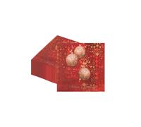 Neel Blue 33cm Gold Christmas Baubles Red Paper Napkins - 20pcs Neel Blue Red