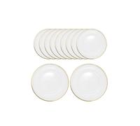 Neel Blue 33cm Set of 12 Charger Plates Gold Trim Glass Plates for Dinner Table Decoration Neel Blue Gold