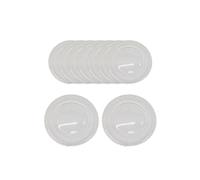 Neel Blue 33cm Set of 12 Charger Plates with Beaded Design Glass Plates for Dinner Table Decoration in White Neel Blue White