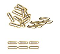 Neel Blue 35mm Oval Shape Brass Eyelets With Washers, Bronze, 50Pcs