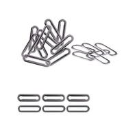 Neel Blue 35mm Oval Shape Brass Eyelets With Washers, Gunmetal, 50Pcs