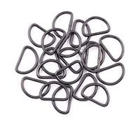 Neel Blue 38mm Metal D Ring Buckle For Diy Crafts, Webbing Strap, Purse, Pet Collars, Gunmetal - 10Pcs