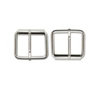 Neel Blue 38mm Metal Roller Buckle Single Prong Belt Buckle - Silver