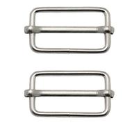 Neel Blue 38mm Silver Heavy-Duty Metal Strap Buckle Adjustable Slider Buckle