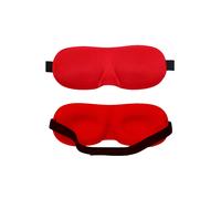 Neel Blue 3D Contoured Eye Mask for Sleeping, Blindfold Sleep Mask with Adjustable Strap in Red