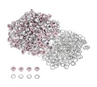 Neel Blue 3mm Brass Eyelets With Washers, Rust-Proof Grommets, Baby Pink - 100Pcs