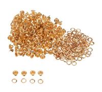 Neel Blue 3mm Brass Eyelets With Washers, Rust-Proof Grommets, Rose Gold - 100Pcs