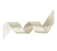 Neel Blue 3mm Cream Double Sided Satin Polyester Ribbon Roll, 25 Metres