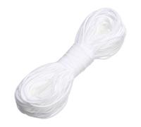 Neel Blue 3mm Wide Soft Elastic Band, Thin Round Cord, Stretchy Elastic String, White - 25 Metres