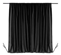 Neel Blue 3X3 Metres Blackout Backdrop 190Gsm Shiny Fabric Decorative Curtain Backdrop, Black