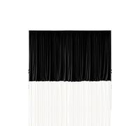 Neel Blue 3x3 Metres Curtain Backdrop, Polyester Fabric Drapes in Black | Size: 300 cm Neel Blue Black 300 cm
