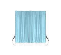 Neel Blue 3x3 Metres Spandex Backdrop Curtain, Wrinkle-Free Polyester Fabric Backdrop Panel in Baby Blue Neel Blue Baby Blue