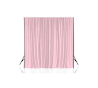 Neel Blue 3x3 Metres Spandex Backdrop Curtain, Wrinkle-Free Polyester Fabric Backdrop Panel in Baby Pink Neel Blue Baby Pink