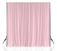 Neel Blue 3X3 Metres Spandex Backdrop Curtain Wrinkle-Free Polyester Fabric Panel, Baby Pink