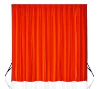 Neel Blue 3X3 Metres Spandex Backdrop Curtain Wrinkle-Free Polyester Fabric Panel, Red
