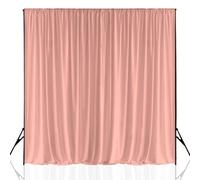 Neel Blue 3X3 Metres Spandex Backdrop Curtain Wrinkle-Free Polyester Fabric Panel, Rose Gold
