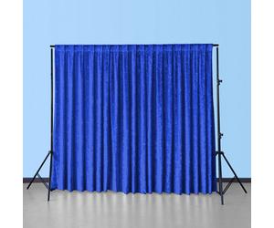Neel Blue 3X3M Crushed Velvet Backdrop, Photography Background Blackout Curtain - Royal Blue
