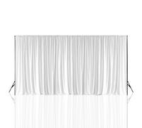 Neel Blue 3X6 Metres Ice Silk Backdrop Photography Curtains, White