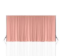 Neel Blue 3X6 Metres Spandex Backdrop Curtain Wrinkle-Free Polyester Fabric Panel, Rose Gold