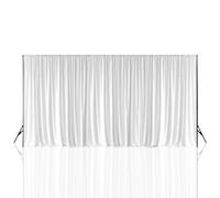 Neel Blue 3X9 Metres Ice Silk Backdrop Photography Curtains, White