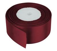 Neel Blue 40mm Burgundy Double Sided Satin Polyester Ribbon Roll, 25 Metres