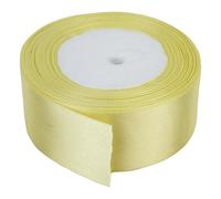 Neel Blue 40mm Canary Double Sided Satin Polyester Ribbon Roll, 25 Metres
