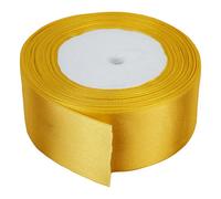 Neel Blue 40mm Champagne Gold Double Sided Satin Polyester Ribbon Roll, 25 Metres