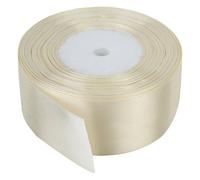 Neel Blue 40mm Cream Double Sided Satin Polyester Ribbon Roll, 25 Metres
