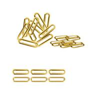 Neel Blue 40mm Oval Shape Brass Eyelets With Washers, Gold, 50Pcs