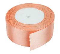 Neel Blue 40mm Peach Double Sided Satin Polyester Ribbon Roll, 25 Metres