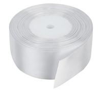 Neel Blue 40mm White Double Sided Satin Polyester Ribbon Roll, 25 Metres