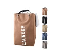 Neel Blue 43L Collapsible Laundry Basket with Handles, Storage Basket Foldable Laundry Hamper in Brown Neel Blue Brown