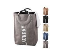 Neel Blue 43L Collapsible Laundry Basket with Handles, Storage Basket Foldable Laundry Hamper in Grey Neel Blue Grey