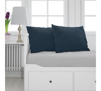 Neel Blue 45 X 45Cm Square Cushion, Set Of 2 Pillow Cover Polyester Linen Cover - Navy Blue