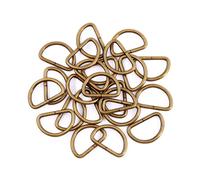 Neel Blue 45mm Metal D Ring Buckle For Diy Crafts, Webbing Strap, Purse, Pet Collars, Bronze - 10Pcs
