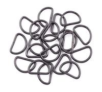 Neel Blue 45mm Metal D Ring Buckle For Diy Crafts, Webbing Strap, Purse, Pet Collars, Gunmetal - 10Pcs