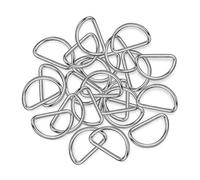 Neel Blue 45mm Metal D Ring Buckle For Diy Crafts, Webbing Strap, Purse, Pet Collars, Silver - 10Pcs