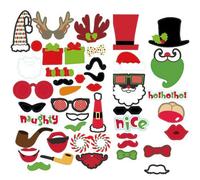 Neel Blue 45Pcs Christmas Party Props Photo Booth Props