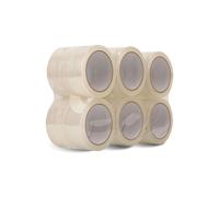 Neel Blue 48mm x 66m Clear BOPP Packing Tape, Transparent Adhesive Rolls - 12pcs Neel Blue Clear