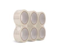 Neel Blue 48mm x 66m Clear BOPP Packing Tape, Transparent Adhesive Rolls - 6pcs Neel Blue Clear