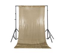 Neel Blue 4Ft X 7Ft Sequin Backdrop Photography Background Shiny Fabric Glitter Curtain Backdrop, Champagne