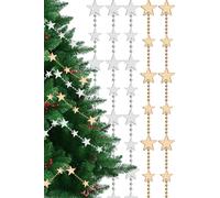 Neel Blue 4M Christmas Bead Chain Garland, Gold & Silver Star Design - 2pcs Neel Blue Multicolor